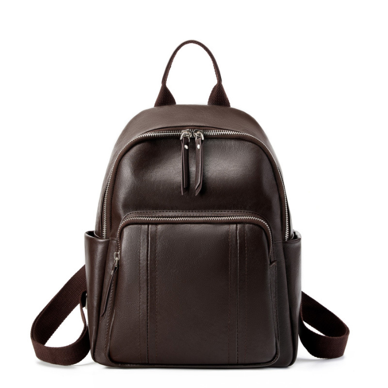 Leather Work Rucksack - Sebze Tabaklanmış Deri Kadın Sırt Çantası
