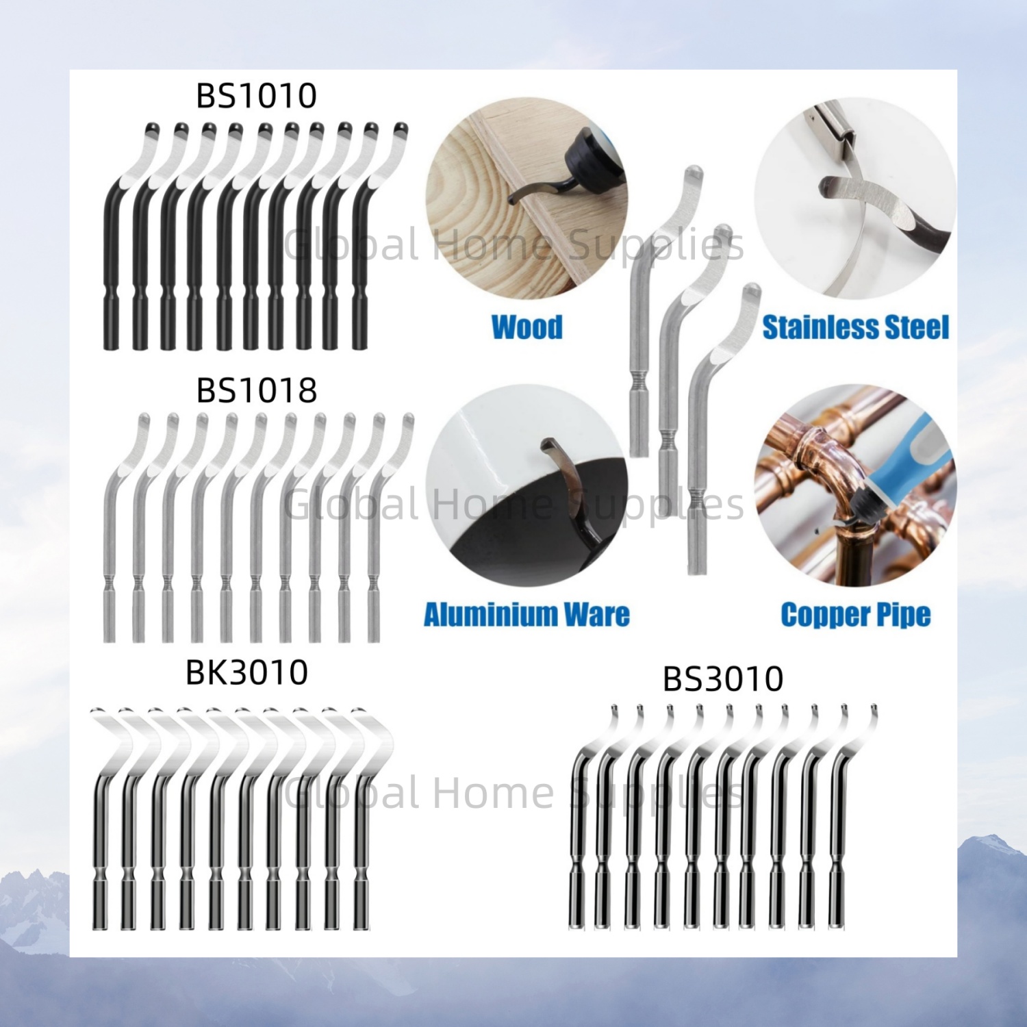 Swivel Knife Tool - 10 adet çapak alma bıçakları BS1010
