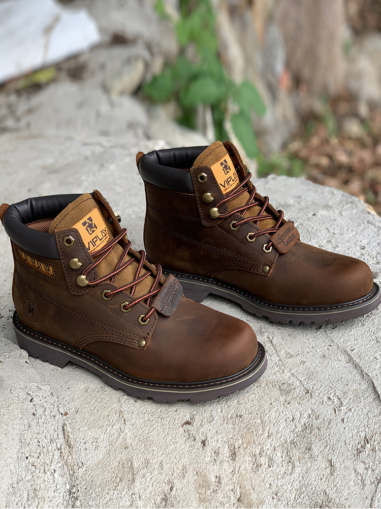 Leather Work Western - Erkek hakiki deri çizmeler klasik açık