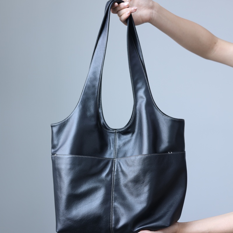 Leather Work Bag Women - Kadın Hakiki Deri Büyük Kapasiteli Yumuşak