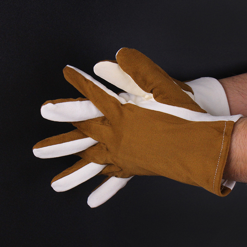 Leatherwork Appreciation - Süet Etiket Eldivenleri - Yeşim/Taş Eşya