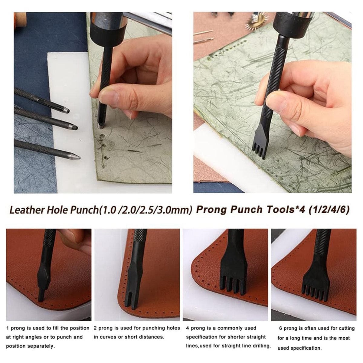 Beginner Leatherwork Kit - 66 Parça Deri İşleme Alet Seti,