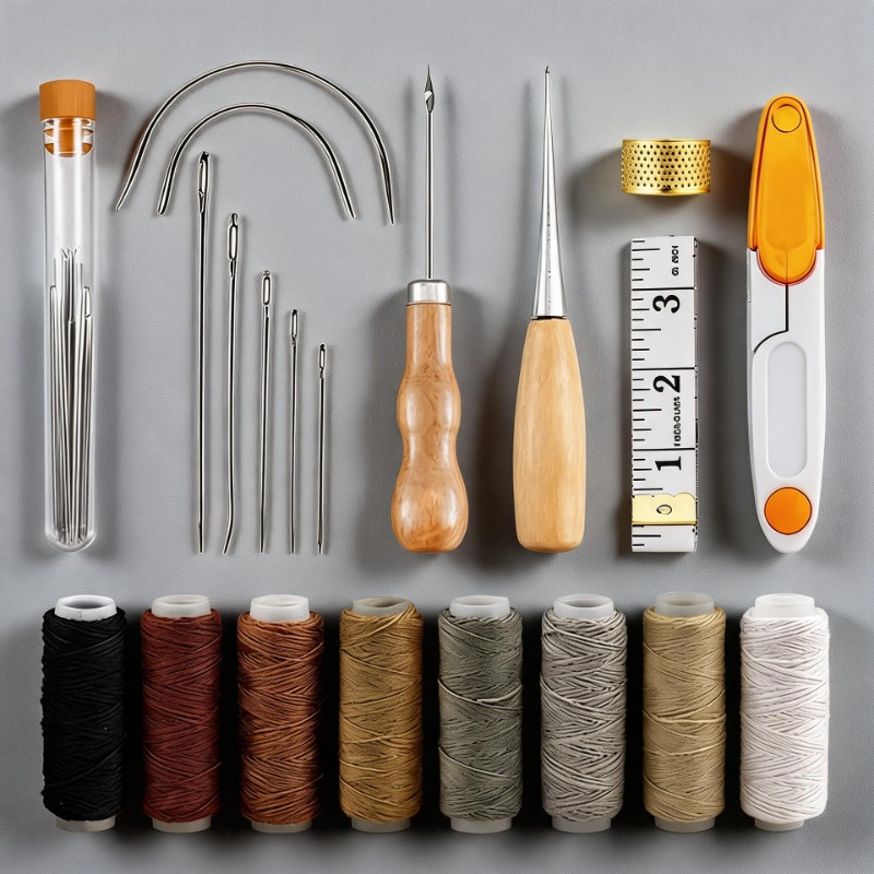 Beginner Leatherwork Kit - Deri İşçiliği Çalışma Aletleri Dikiş Seti