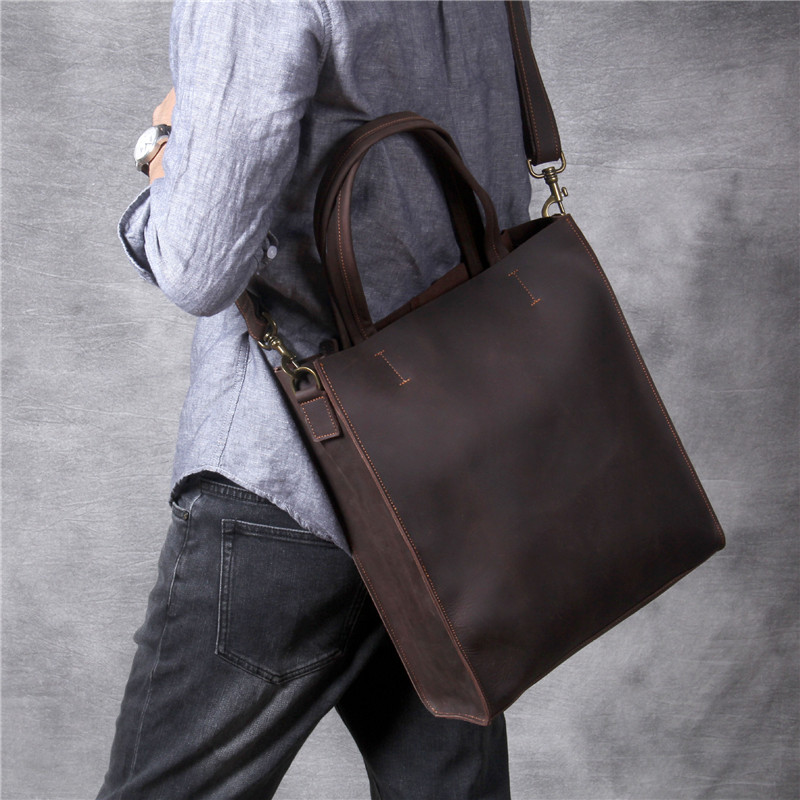 Vintage hakiki deri erkek el ç - Leather Work Bag Laptop incelemesi ve fiyatı