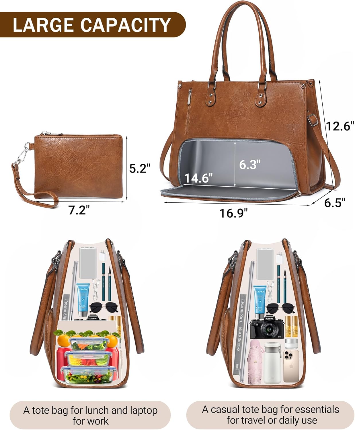 Kadınlar için İzoleli Beslenme - Leather Work Bag Laptop incelemesi ve fiyatı