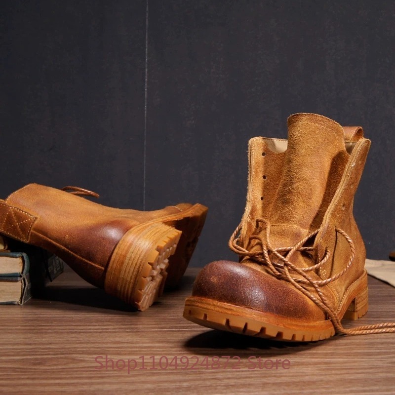 El yapımı Retro çöl botları er - Leather Work Western incelemesi ve fiyatı