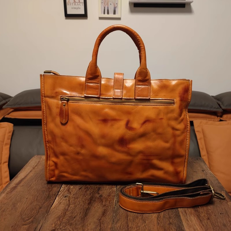 Basit Vintage Hakiki Deri erke - Leather Work Bag Laptop incelemesi ve fiyatı