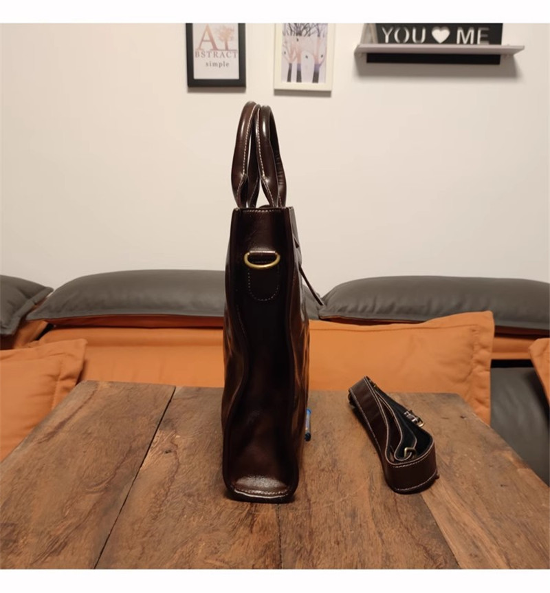 Basit Vintage Hakiki Deri erke - Leather Work Bag Laptop incelemesi ve fiyatı