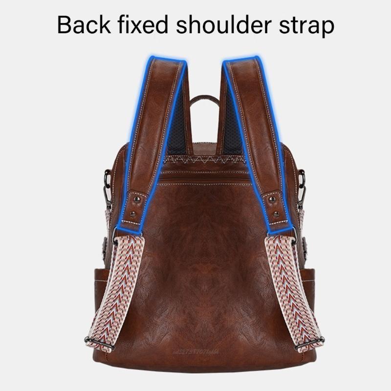 X5XA Şık Kadınlar Büyük Sırplı - Leather Work Rucksack incelemesi ve fiyatı