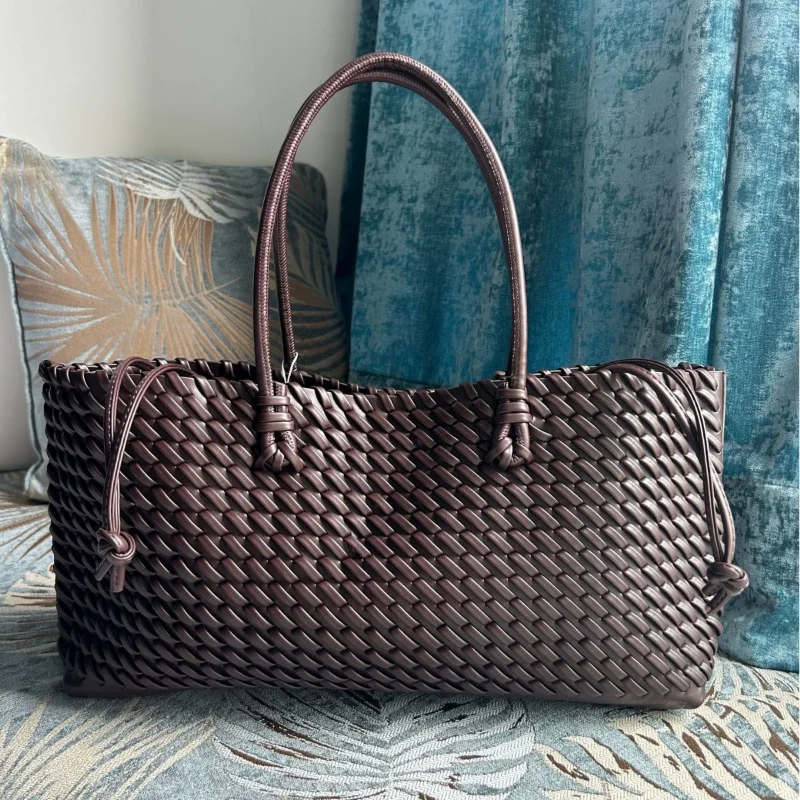 Tasarım Lüks PU Dokuma Tote Ça - Leather Work Bag Women incelemesi ve fiyatı