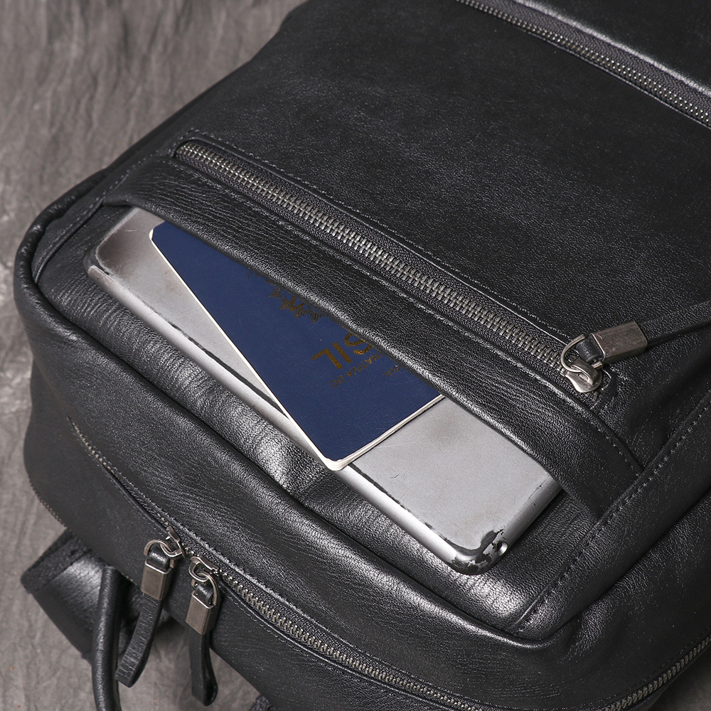 Erkekler İçin Siyah Hakiki Der - Leather Work Rucksack incelemesi ve fiyatı