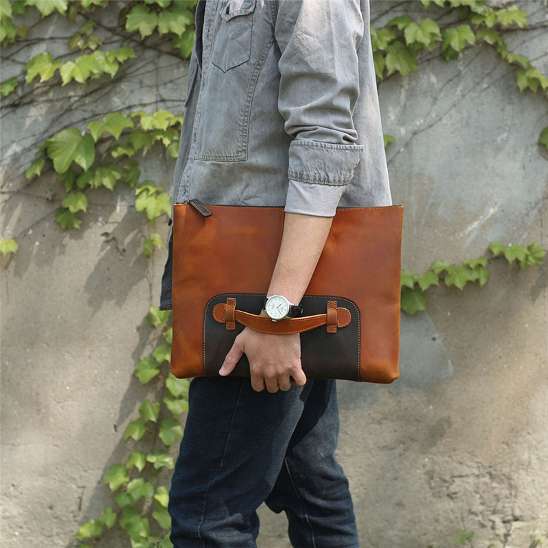 Vintage el yapımı hakiki deri  - Leather Work Bag Laptop incelemesi ve fiyatı