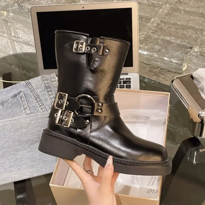 Women's Ankle Boots Autumn Wor - Leather Work Western incelemesi ve fiyatı