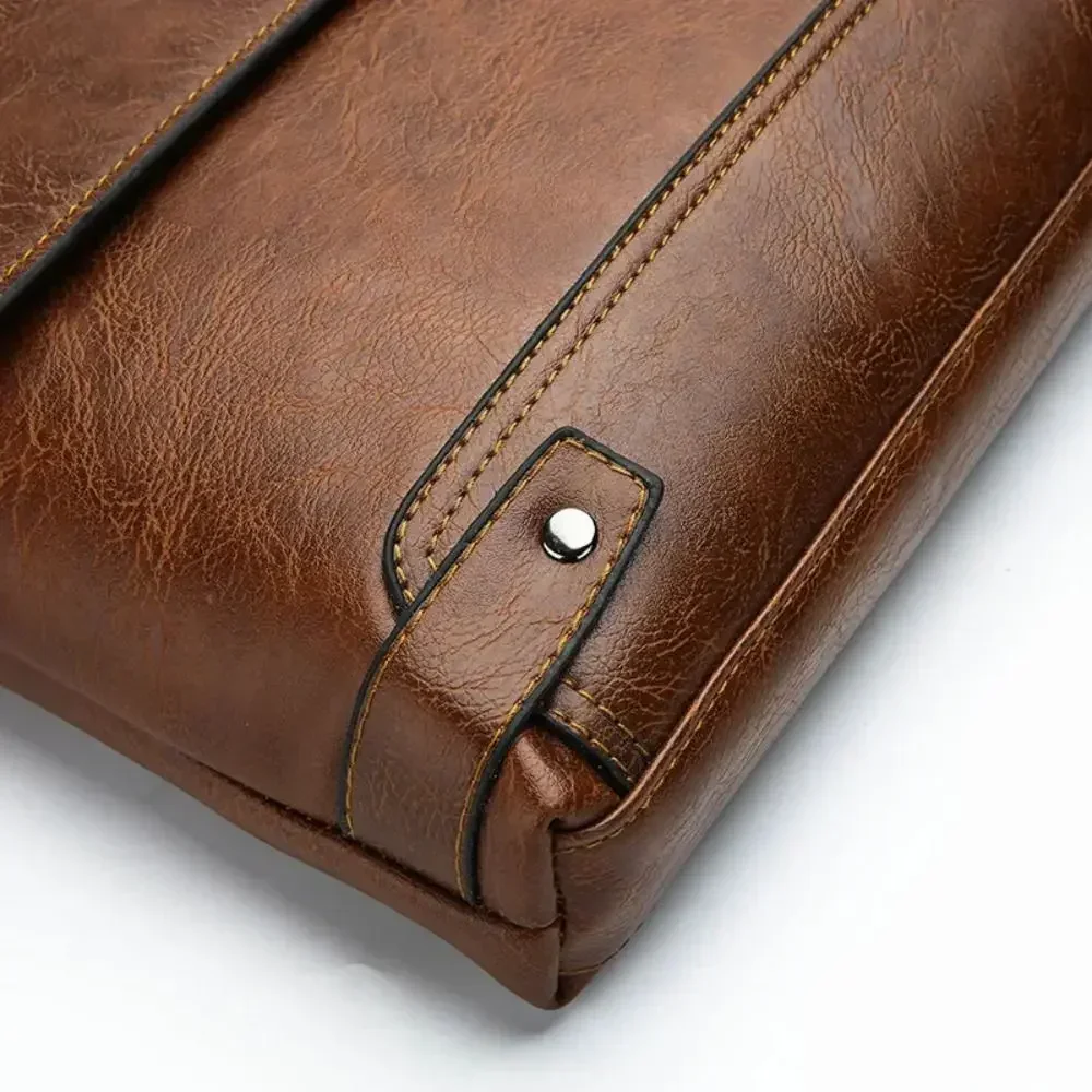 Erkekler için evrak PU deri To - Leather Work Bag Laptop incelemesi ve fiyatı