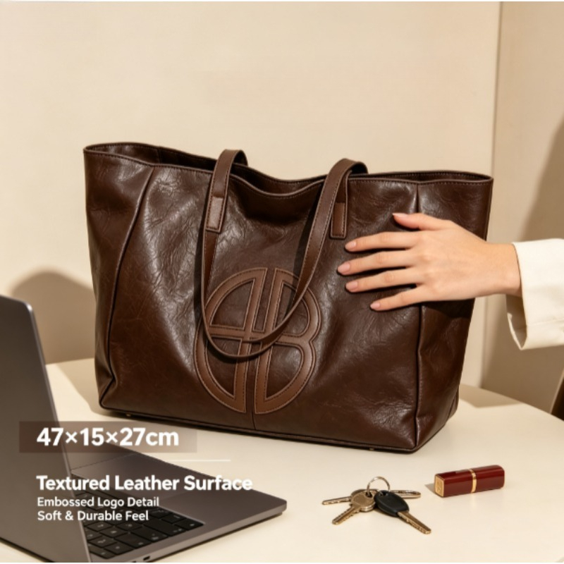 2026 Yeni Retro Büyük Kapasite - Leather Work Bag Women incelemesi ve fiyatı
