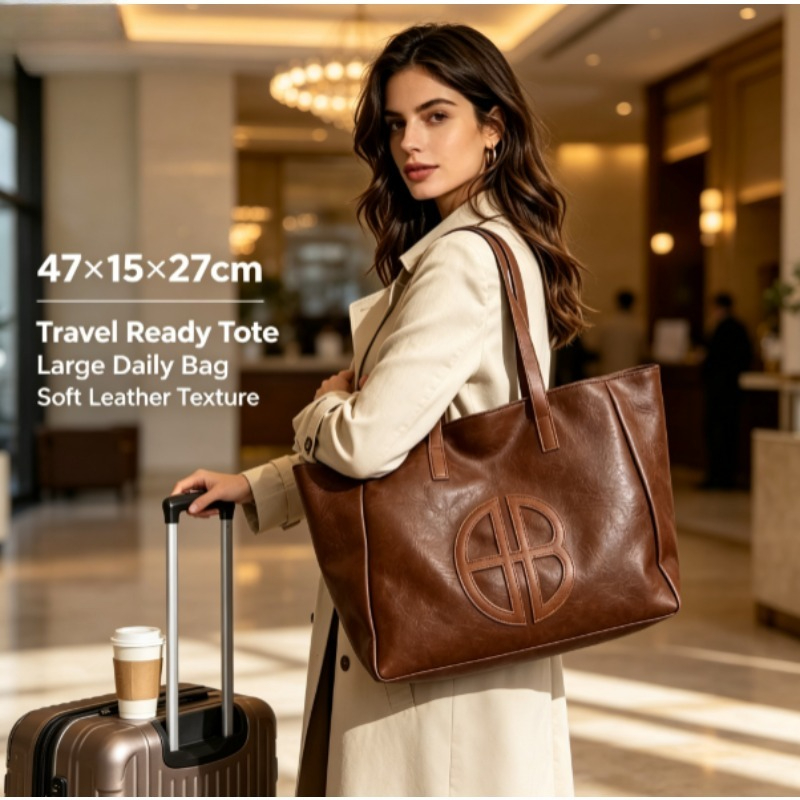 2026 Yeni Retro Büyük Kapasite - Leather Work Bag Women incelemesi ve fiyatı