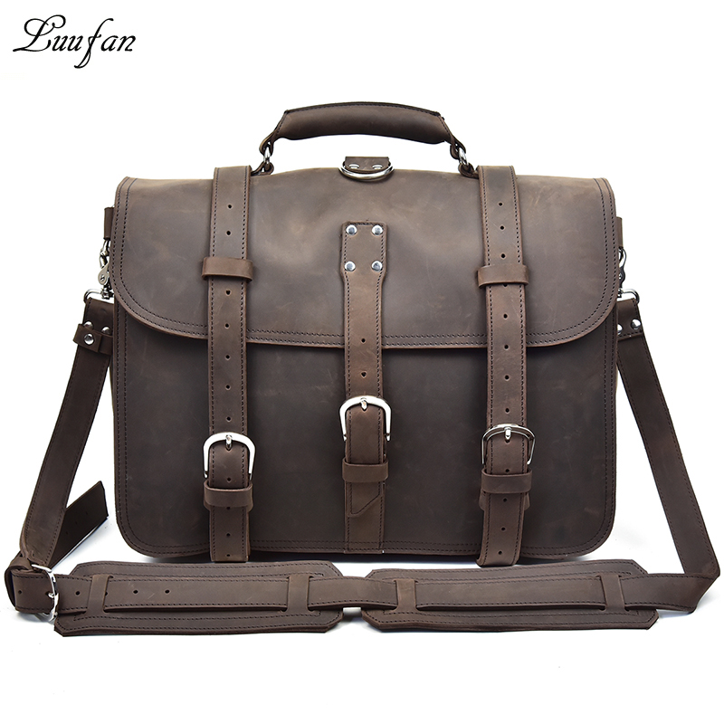 Erkekler kalın çılgın at deri  - Leather Work Rucksack incelemesi ve fiyatı