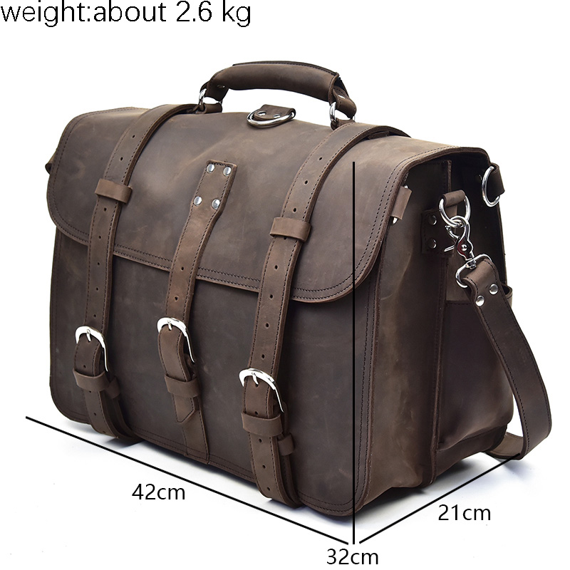 Erkekler kalın çılgın at deri  - Leather Work Rucksack incelemesi ve fiyatı