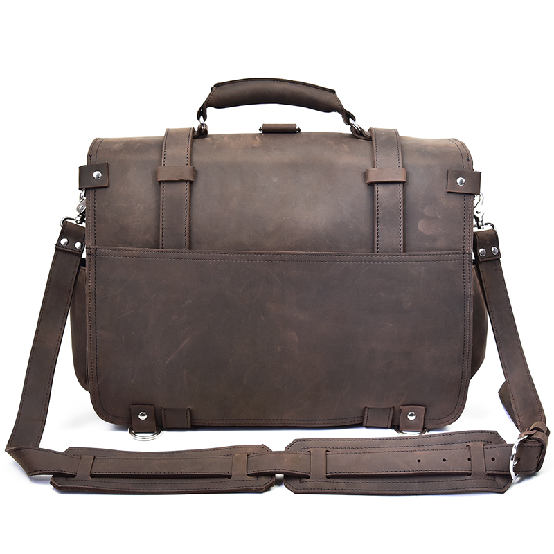 Erkekler kalın çılgın at deri  - Leather Work Rucksack incelemesi ve fiyatı