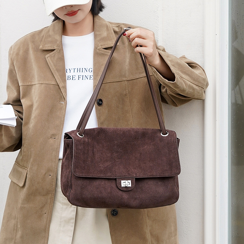 Hakiki Süet Deri Koltukaltı Om - Leather Work Bag Women incelemesi ve fiyatı