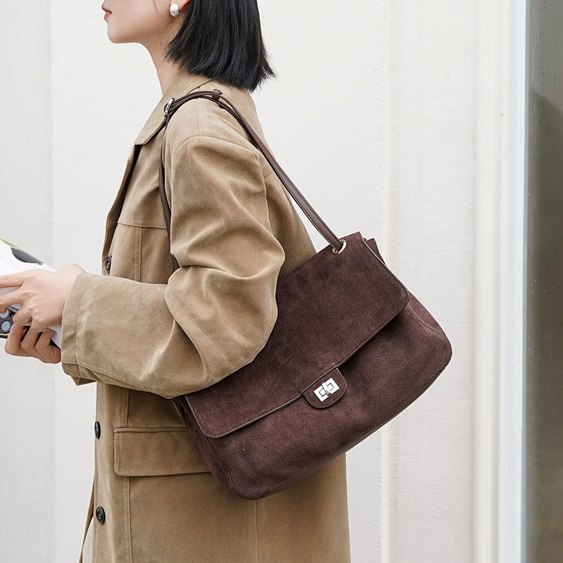 Hakiki Süet Deri Koltukaltı Om - Leather Work Bag Women incelemesi ve fiyatı